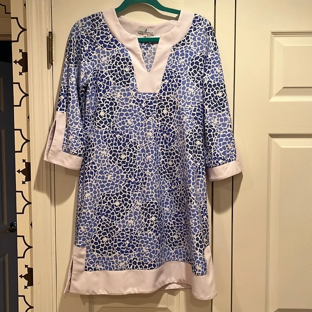 Blue/white Jude Connally dress - Picture 1 of 6